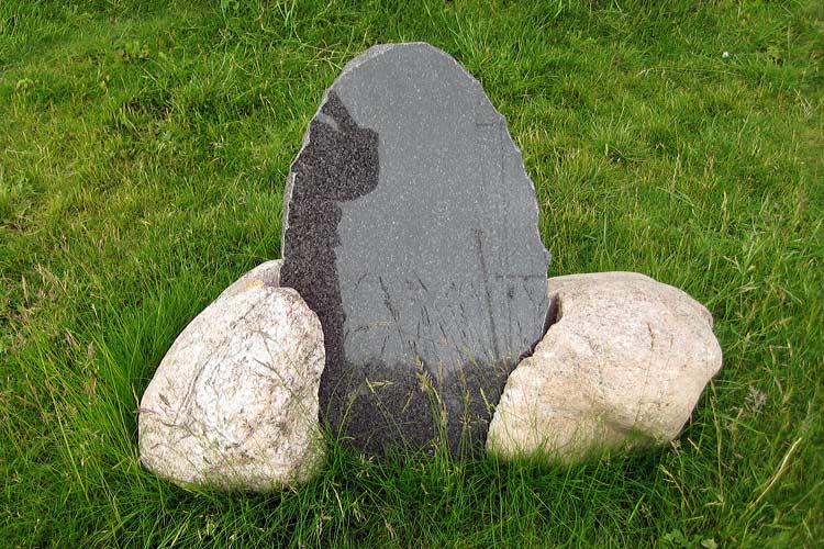 Water and stone - life and a tombstone.